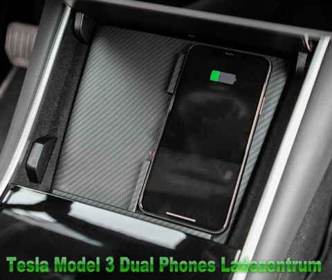 Tesla Model 3 Dual Phones Ladezentrum